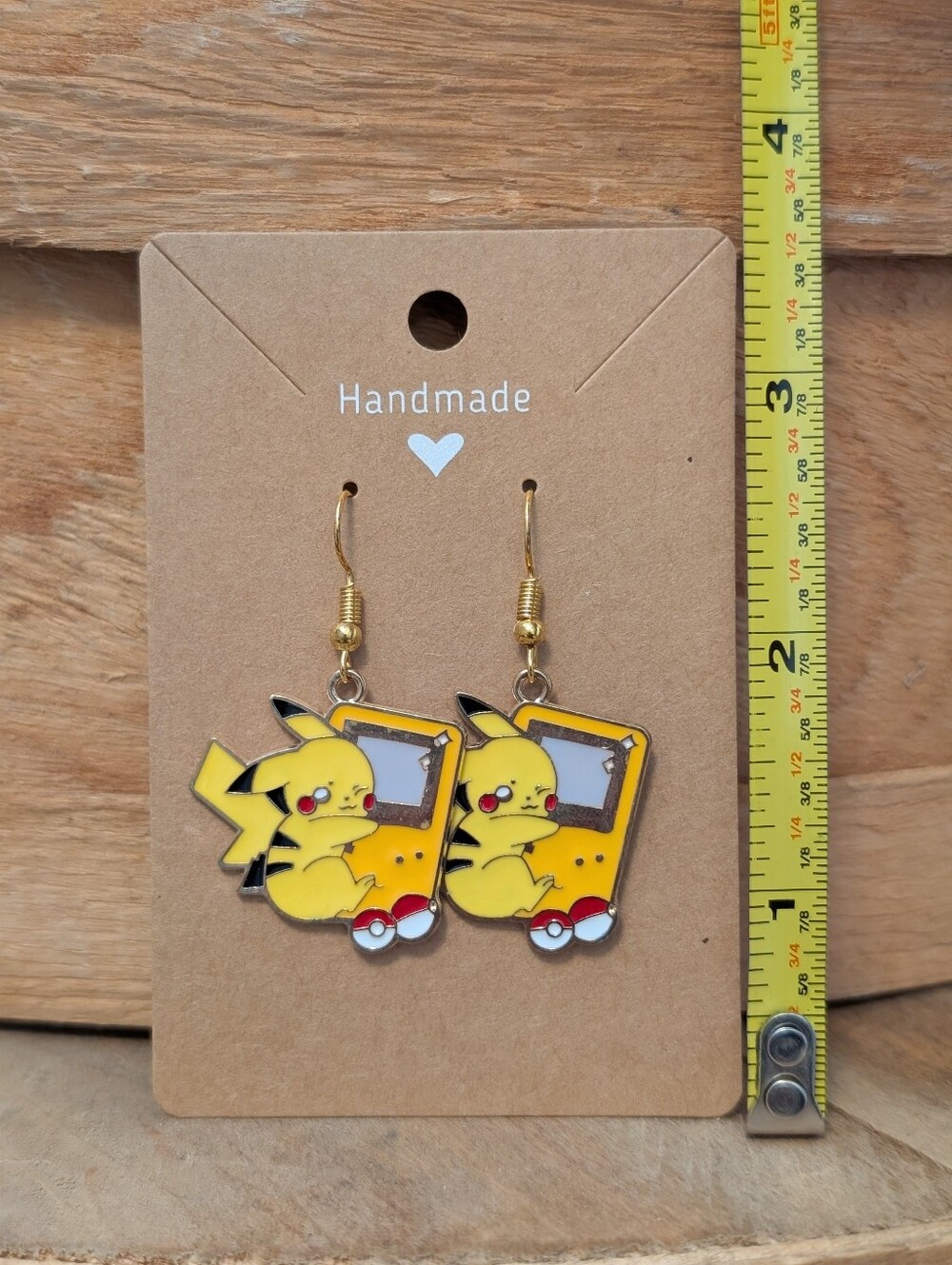 Anime Pokemon Pikachu Enamel Metal Earrings NEW